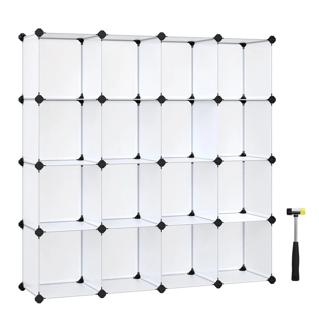 16 Cube Modular Storage Organizer, Waterproof, with Mallet - SONGMICS