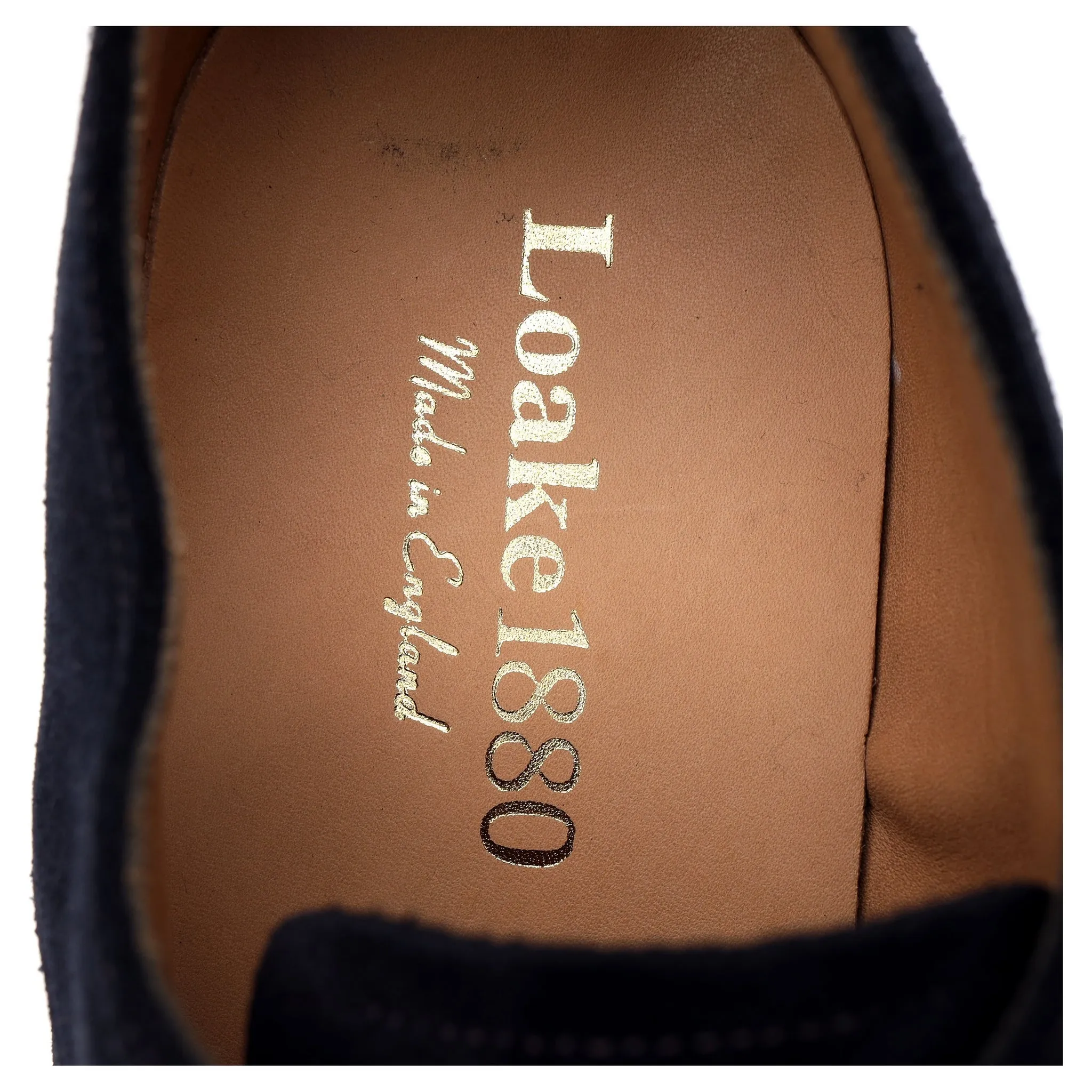 1880 'Ealing' Navy Blue Suede Split Toe Derby UK 6 F