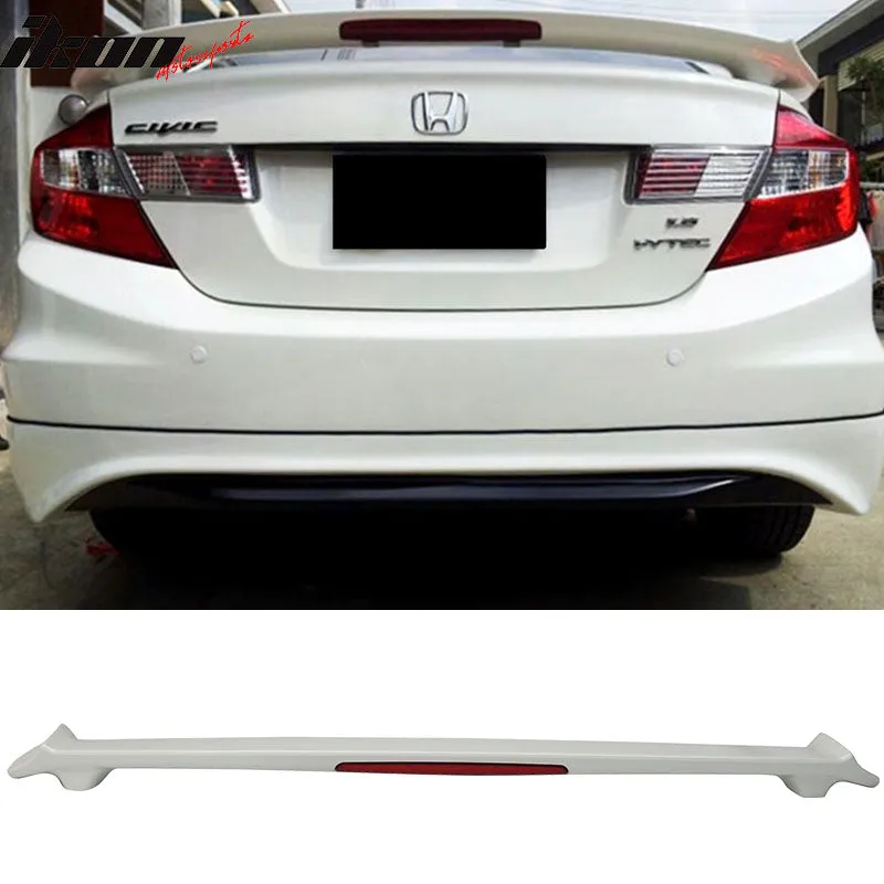 2012-2015 Honda Civic 9th Sedan MD Style Trunk Spoiler Wing Lip ABS