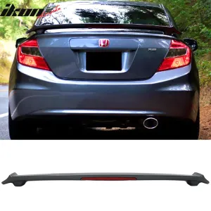 2012-2015 Honda Civic 9th Sedan MD Style Trunk Spoiler Wing Lip ABS