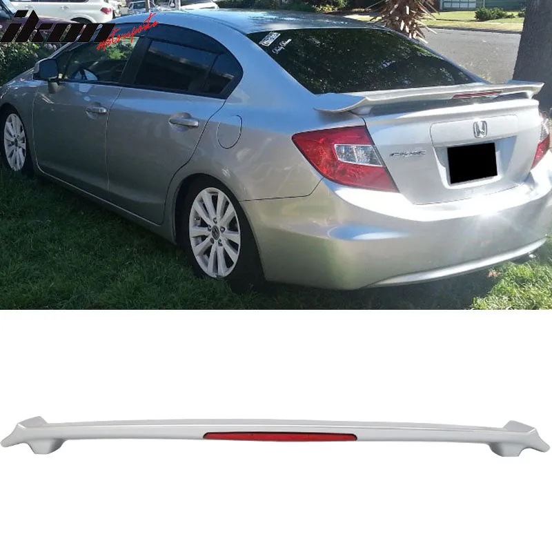 2012-2015 Honda Civic 9th Sedan MD Style Trunk Spoiler Wing Lip ABS