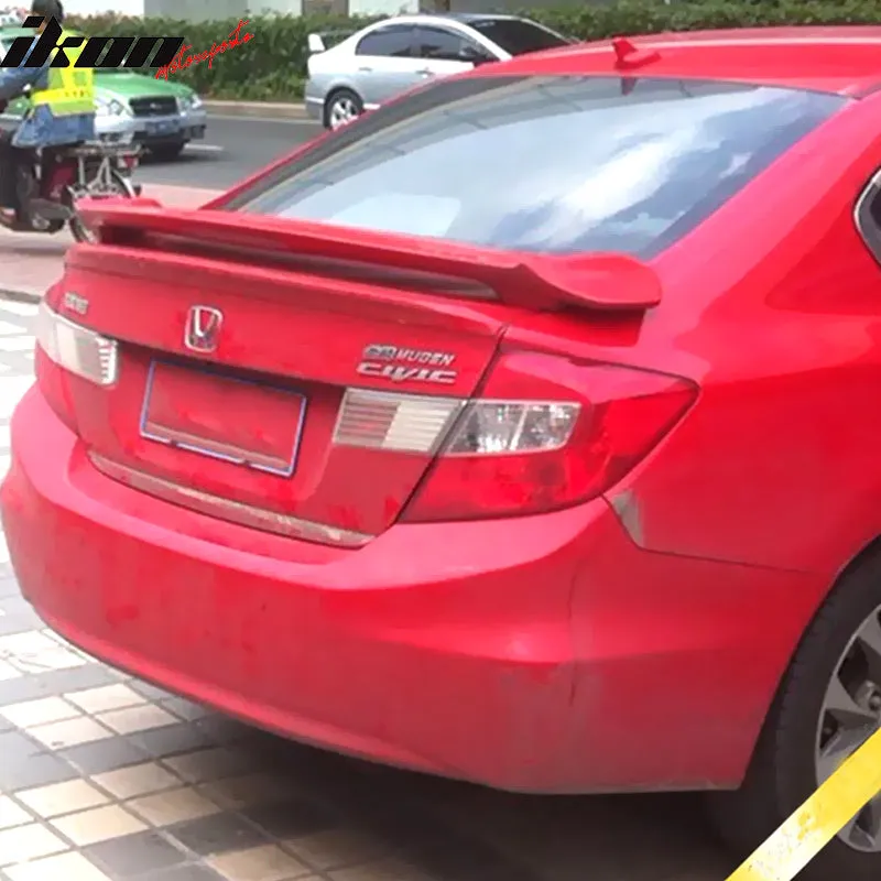 2012-2015 Honda Civic 9th Sedan MD Style Trunk Spoiler Wing Lip ABS