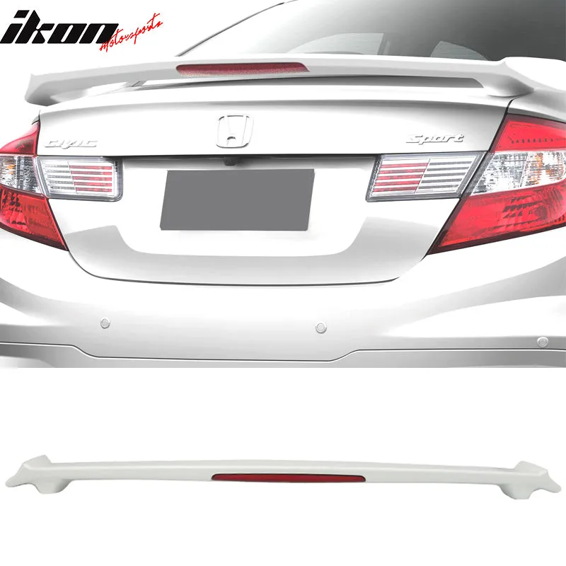 2012-2015 Honda Civic 9th Sedan MD Style Trunk Spoiler Wing Lip ABS