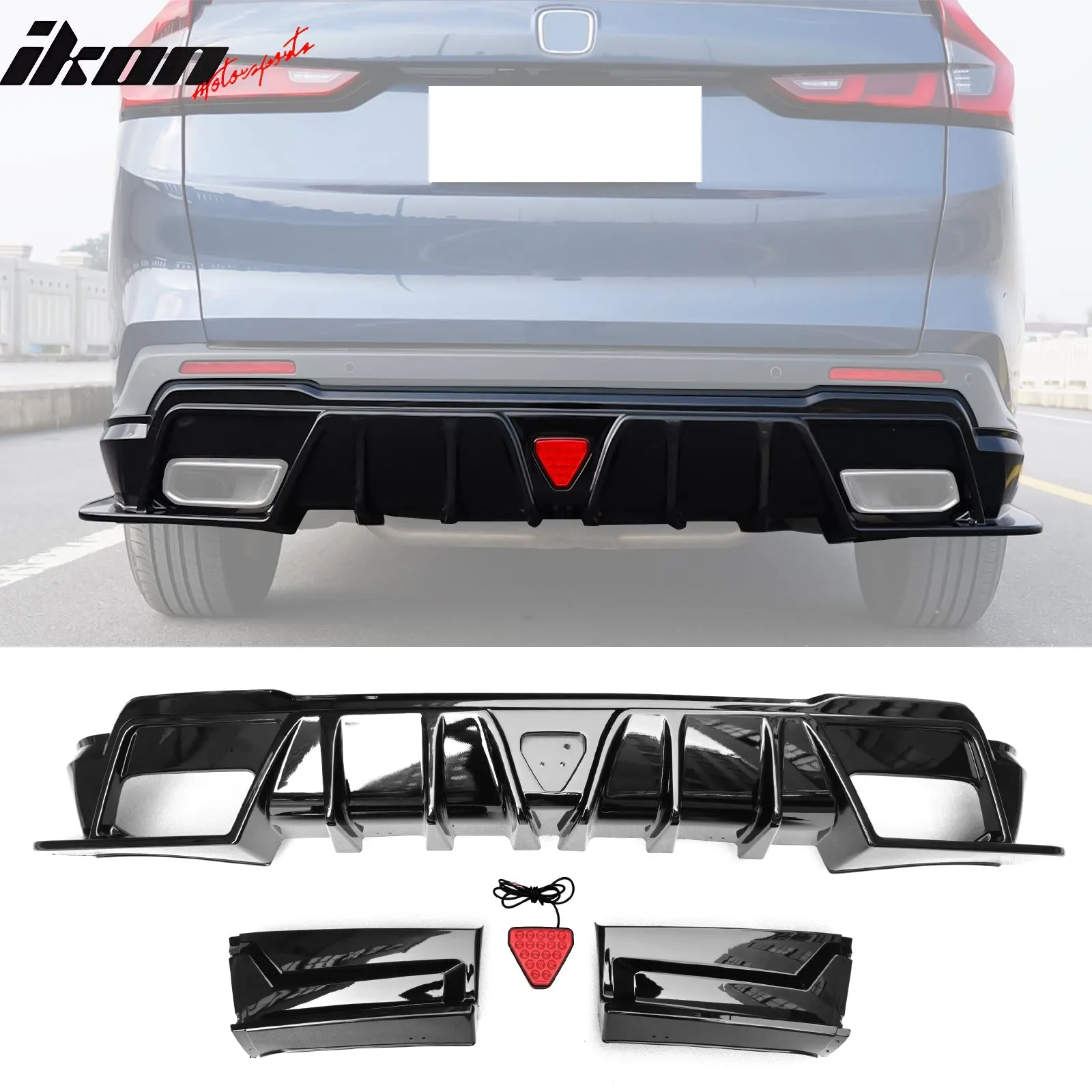 2023-2025 Honda CR-V Rear Diffuser Lip W/ LED PP