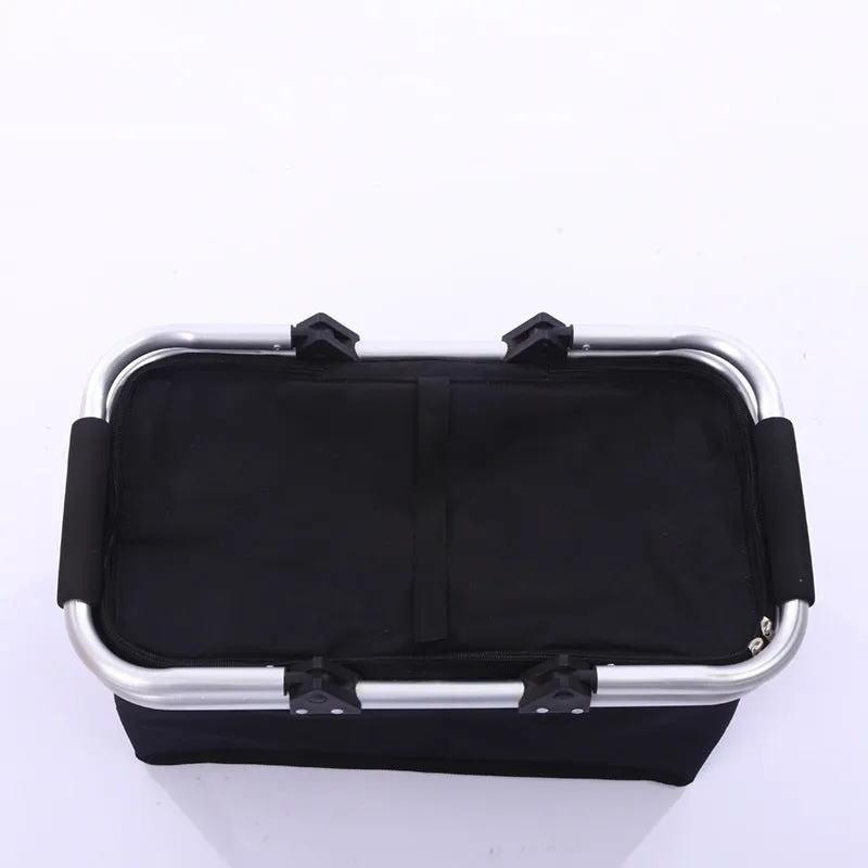 30L Large Folding Picnic Camping Insulated Cooler Hamper Storage Basket Bag