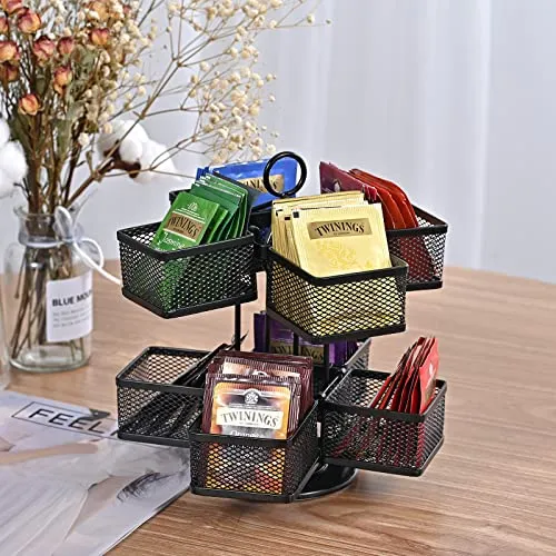 360 Degree Spinning Tea Bag Organizer Holder | Puricon