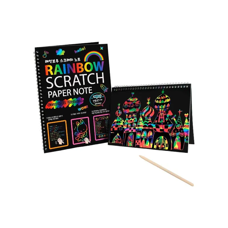 3Pack Rainbow Scratch Art Activity Paper Book