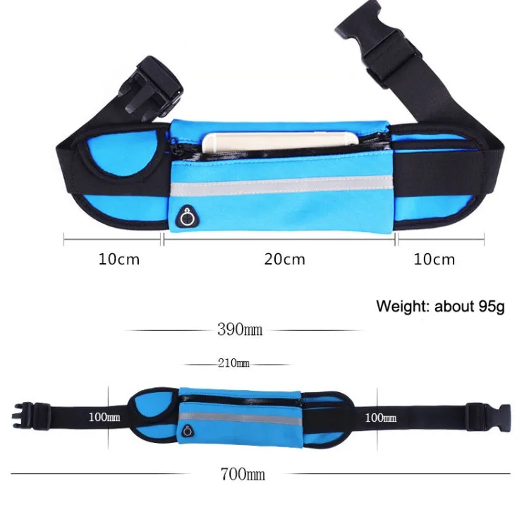 3PCS Outdoor Sports Large Capacity Portable Sweatproof Waist Bag(Black)