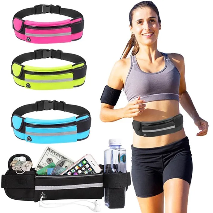 3PCS Outdoor Sports Large Capacity Portable Sweatproof Waist Bag(Blue)