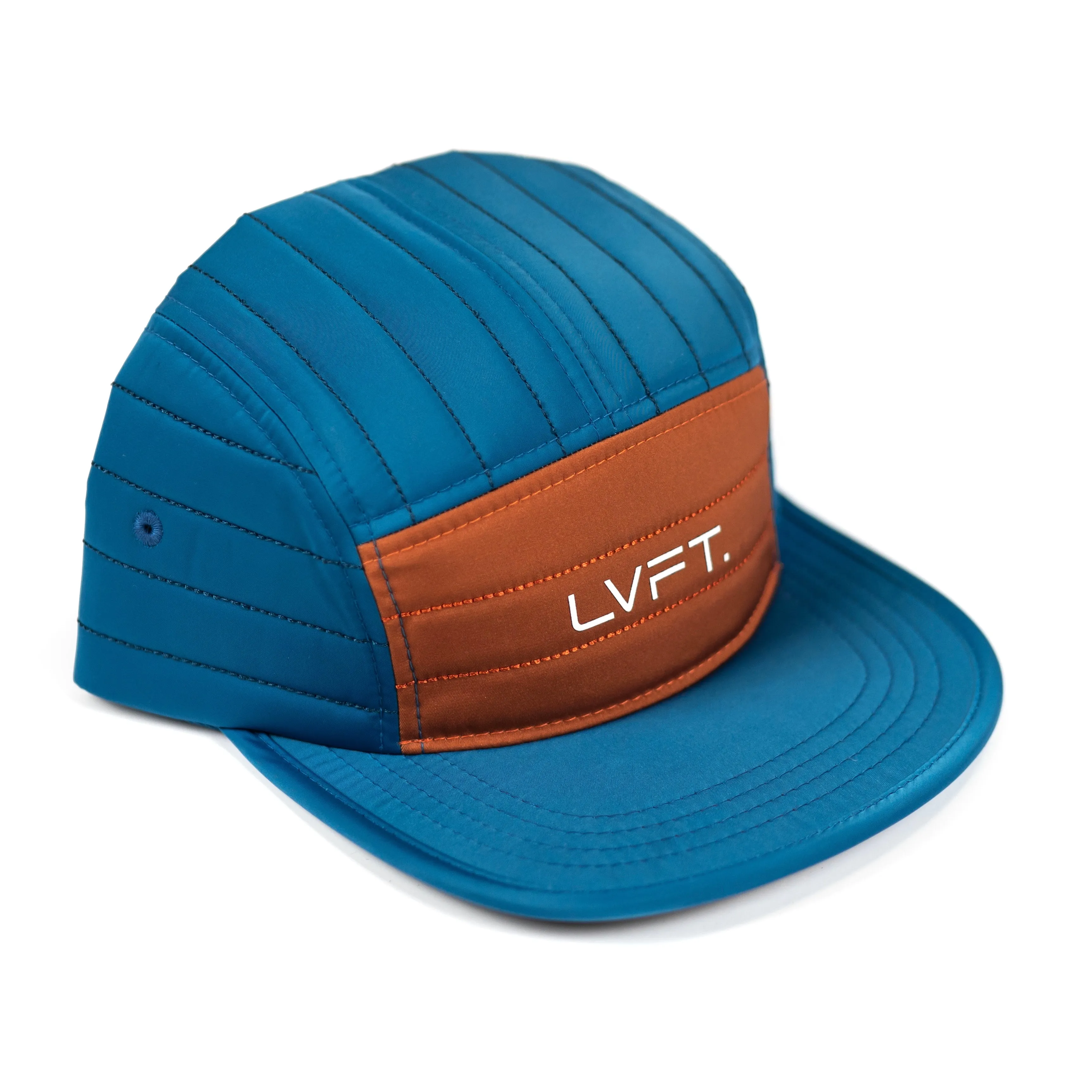 5 Panel Camper Cap - Blue / Copper