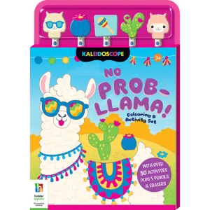 5 Pencil and Eraser Set: No Prob-llama Colouring & Activity Set