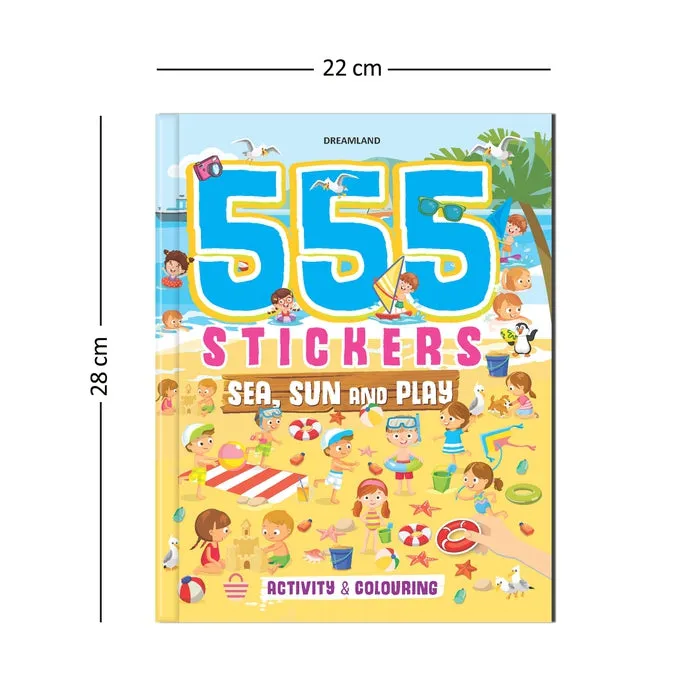 555 Stickers -  Sea & Sun Play Activity & Colouring Book