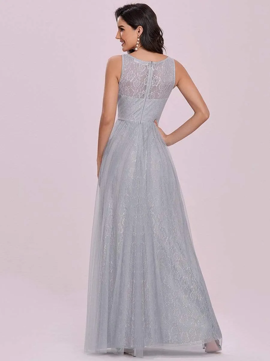 A-line Lace Cocktail Evening Dress