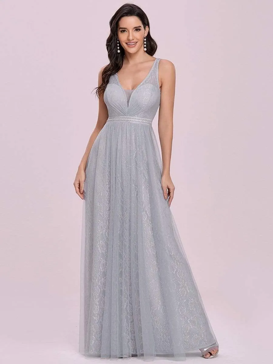 A-line Lace Cocktail Evening Dress