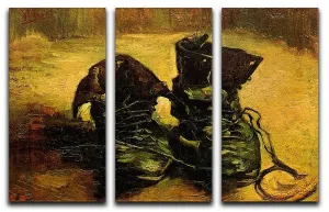 A Pair of Shoes 2 by Van Gogh 3 Split Panel Canvas Print