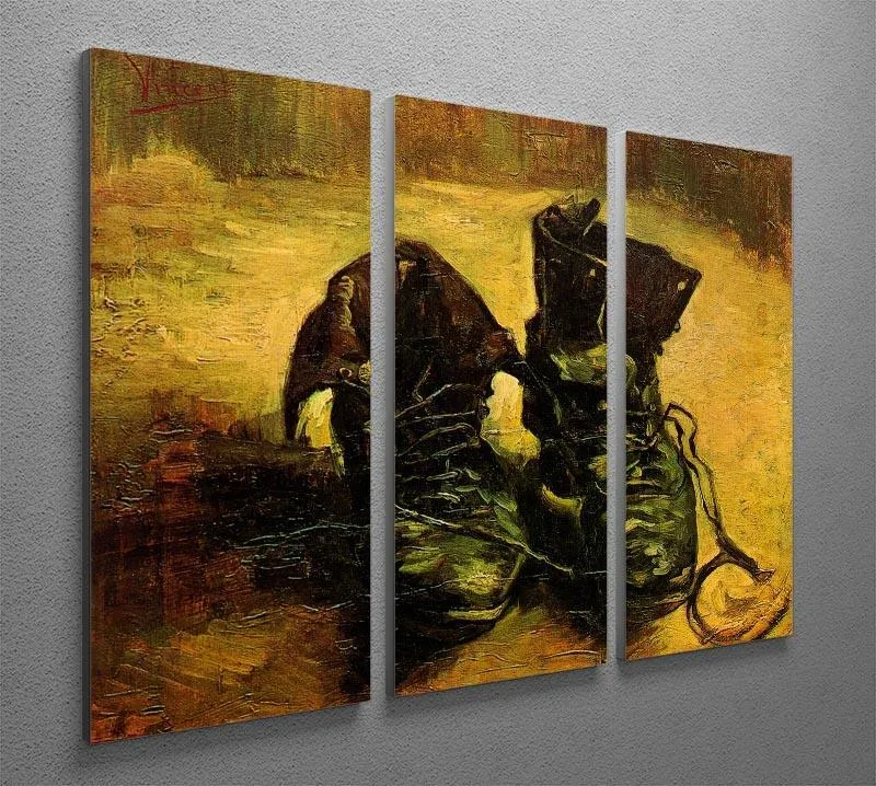 A Pair of Shoes 2 by Van Gogh 3 Split Panel Canvas Print