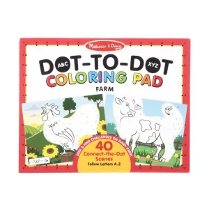 ABC Dot-to-Dot Coloring Pad - Farm