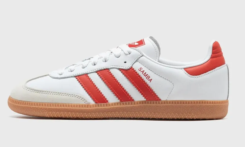 Adidas Samba White Solar Red