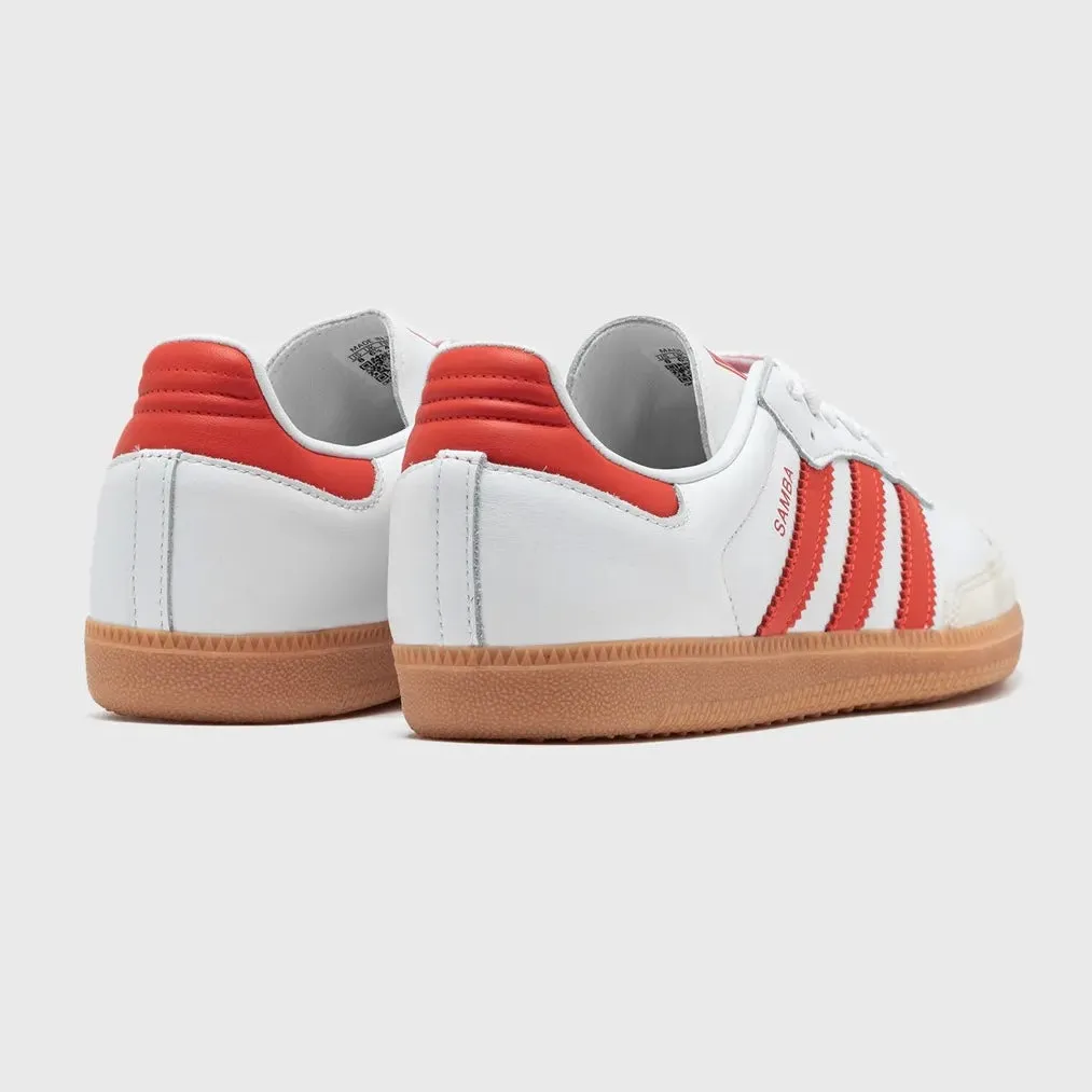 Adidas Samba White Solar Red