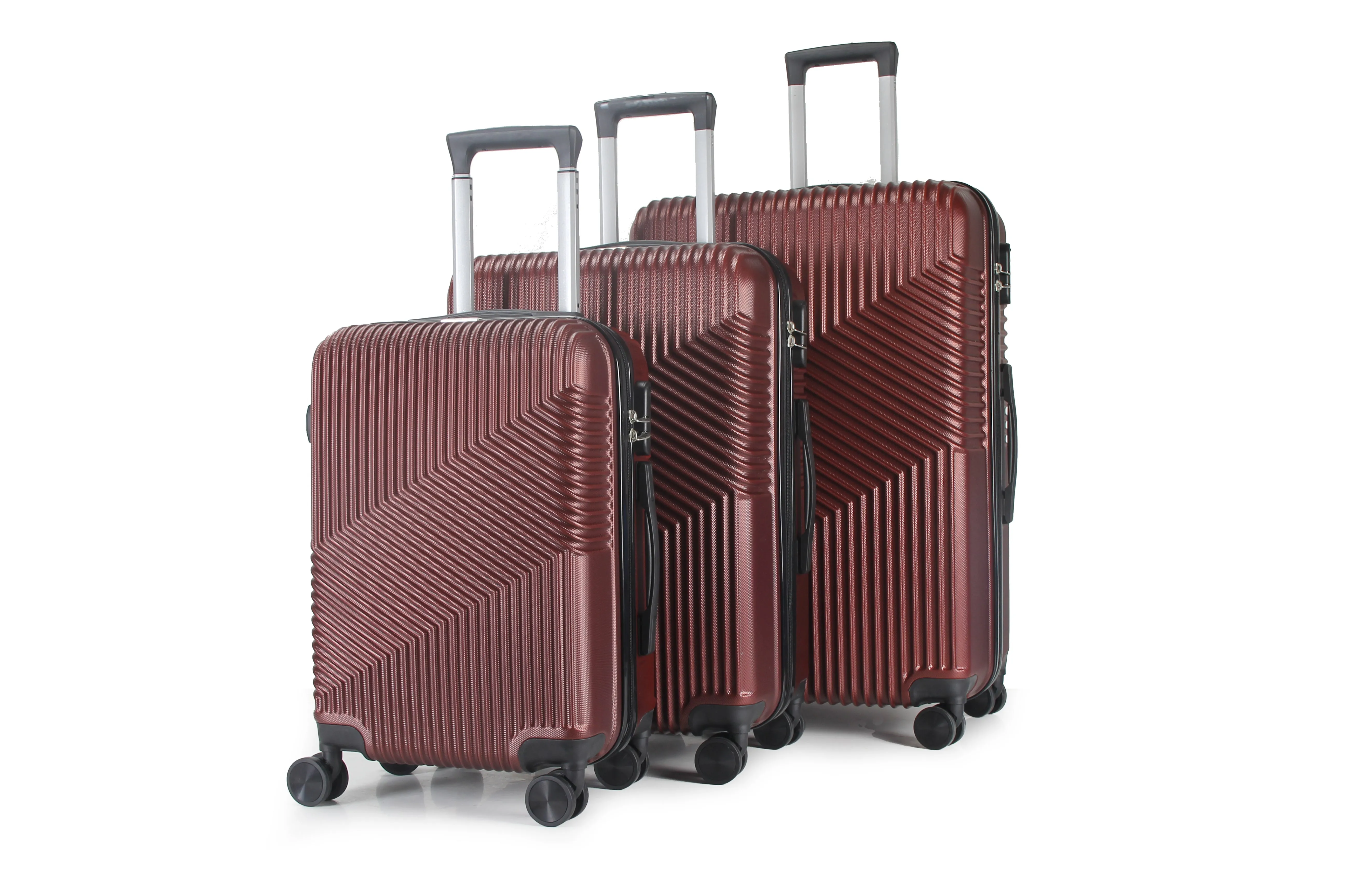 Aida ABS Hard shell Lightweight 360 Dual Spinning Wheels Combo Lock 28" 24", 20" 3 Piece Luggage Set