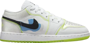 Air Jordan 1 Low SE GS Warped Swoosh, White