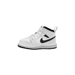 Air Jordan 1 Mid "White Black" - Toddler's