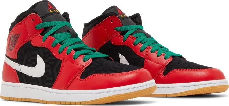 Air Jordan 1 Mid SE Christmas sneakers, black