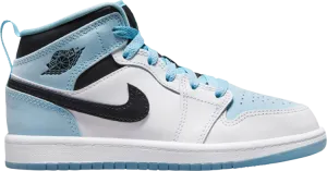 Air Jordan 1 Mid SE PS White Ice Blue