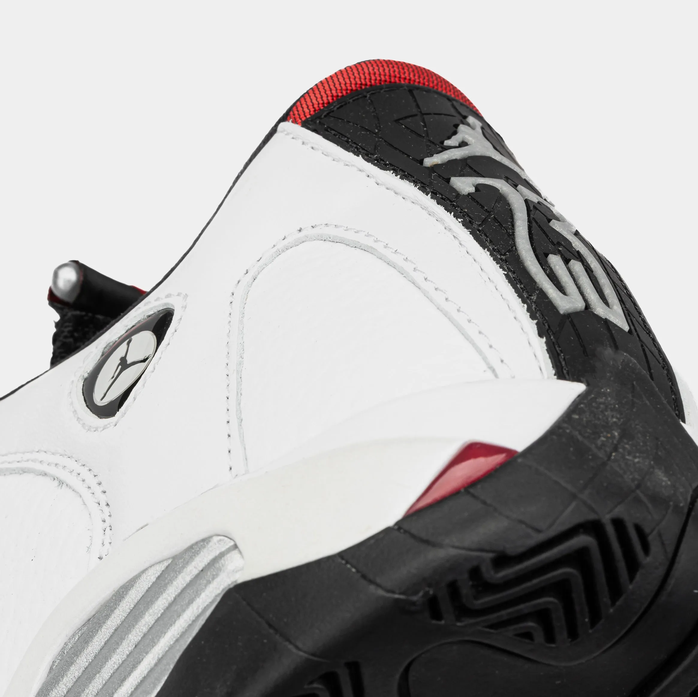 Air Jordan 14 Retro Black Toe Grade School Lifestyle Shoes (White/Black/Varsity Red/Metallic Silver) Free Shipping