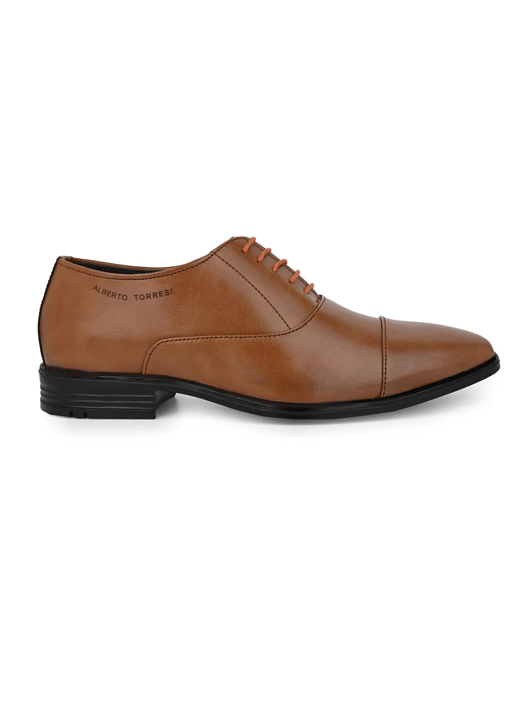 Alberto Torresi Synthetic Tan Laceup Formal Shoes