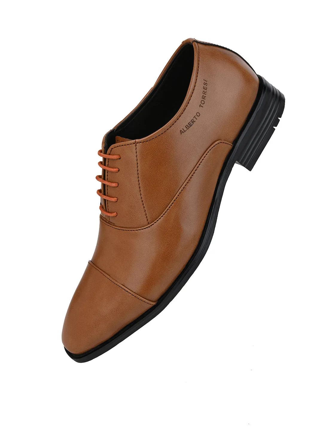 Alberto Torresi Synthetic Tan Laceup Formal Shoes