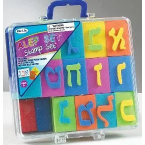 Alef-Bet Foam Stamp Set in Carrying Case - All 27 Hebrew Letters!