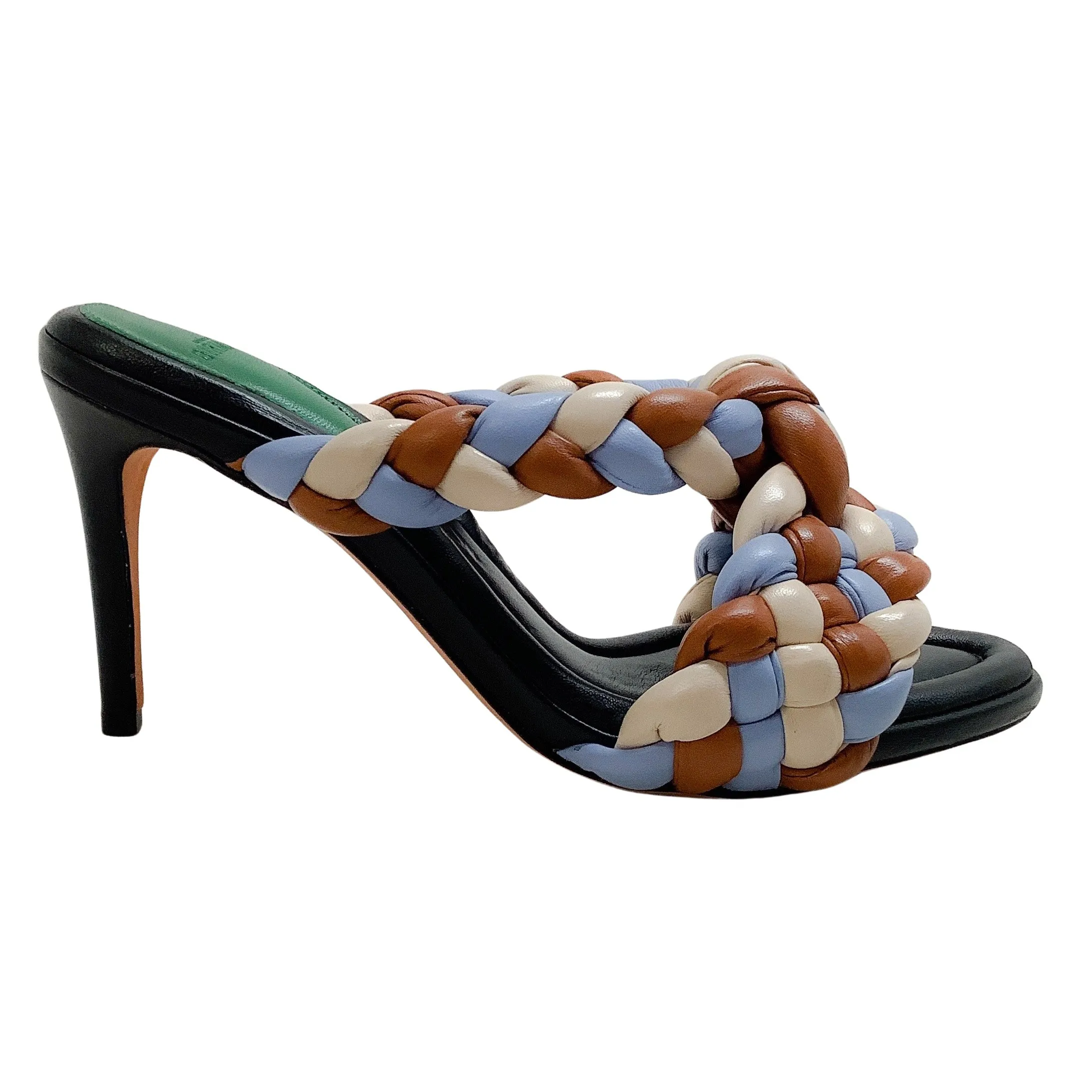 Alexandre Birman Eggshell / Caribbean Multi Carlotta Woven Sandals