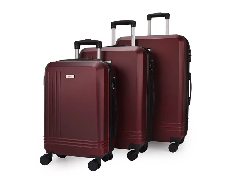 Alisa ABS Hard shell Lightweight 360 Dual Spinning Wheels Combo Lock 28" 24", 20" 3 Piece Luggage Set