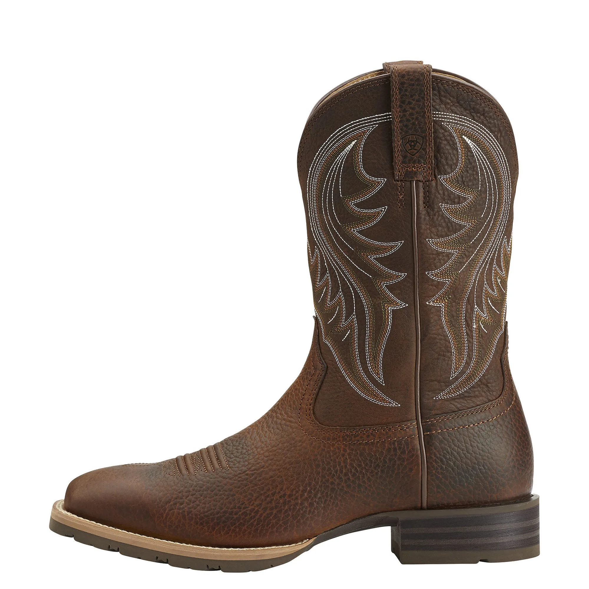 Ariat Mens Hybrid Rancher Western Boot Brown Oiled Rowdy