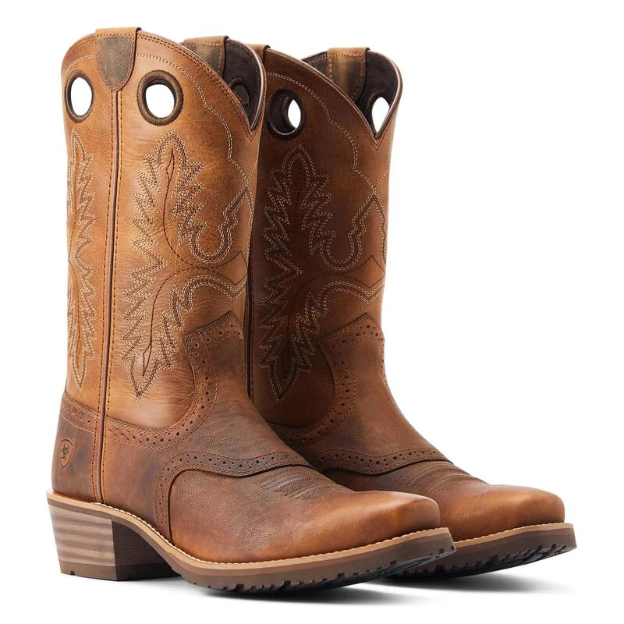 ARIAT MEN'S HYBRID ROUGHSTOCK SQUARE TOE WESTERN BOOT - 10044565