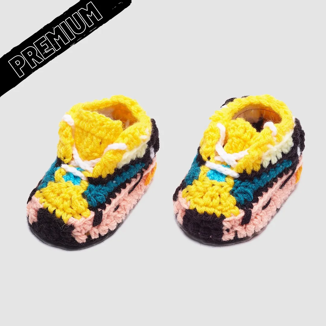 Baby Crochet Yzy Sun (Soft felt non-slip bottom & Shoe Box)