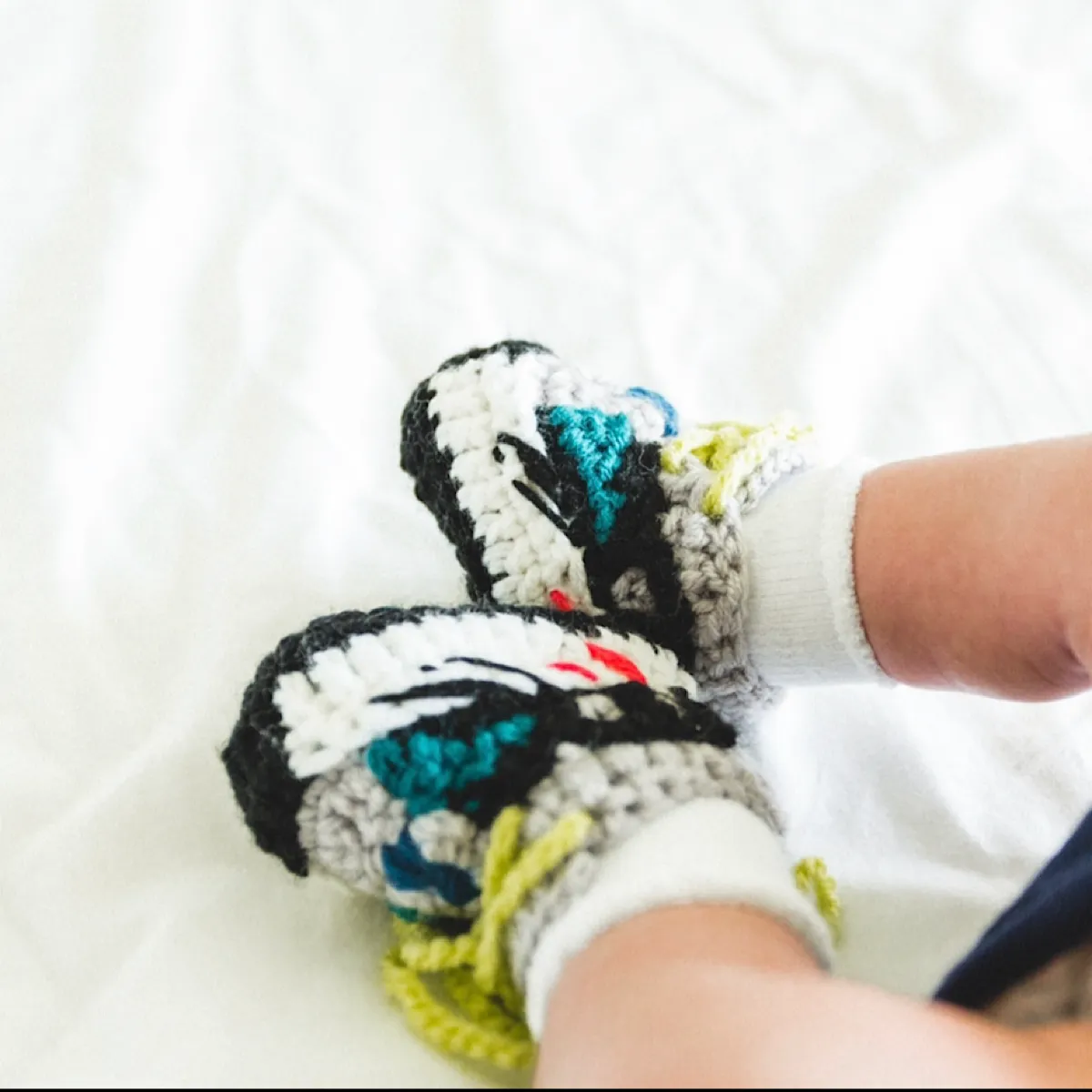 Baby Crochet Yzy Wave (Soft felt non-slip bottom & Shoe Box)