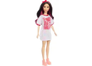 Barbie Fashionistas Doll 214, Black Wavy Hair with Twist 'N' Turn Dress and Accessories, 65th Anniversary