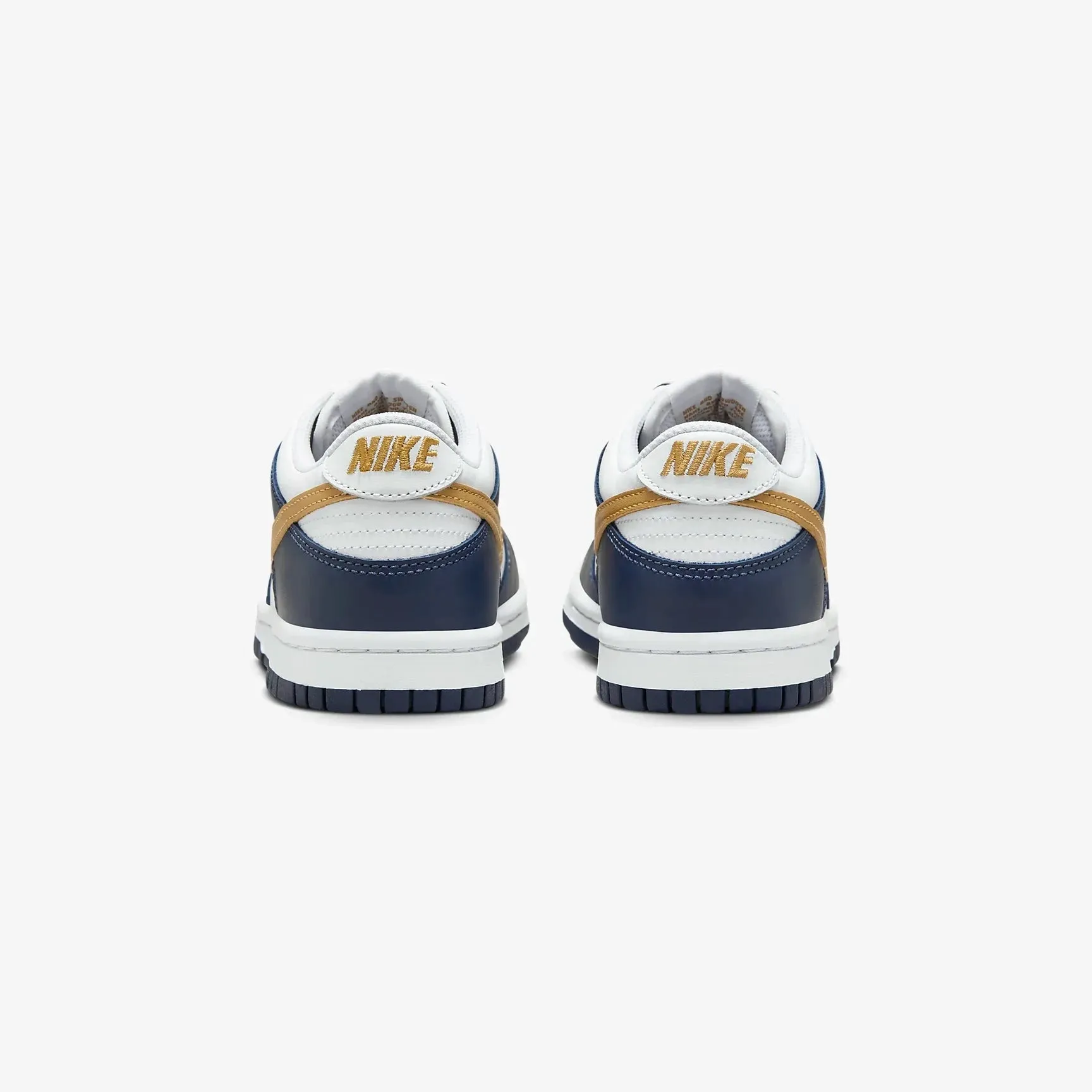 Big Kid's Nike Dunk Low - WHITE/WHEAT-MIDNIGHT NAVY