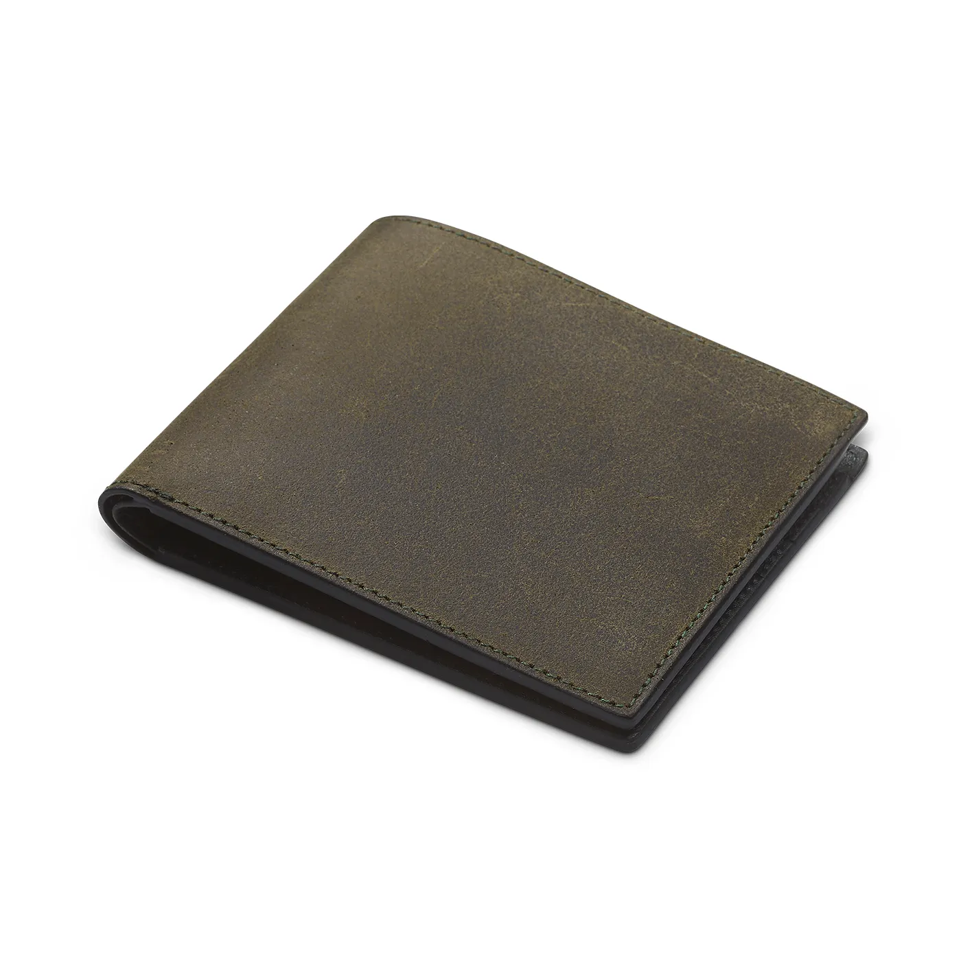 Billfold Wallet Green Rough-Out Suede