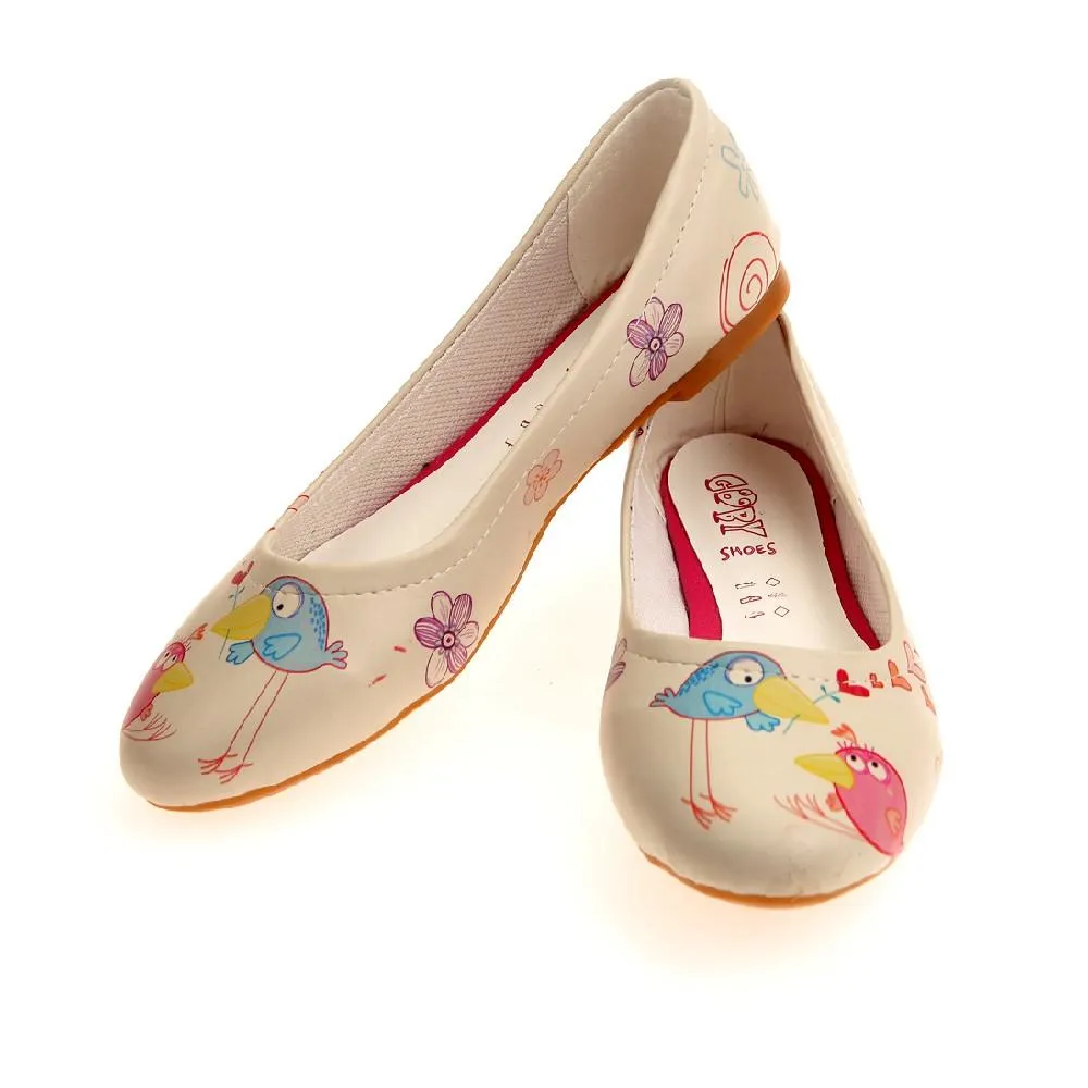 Birds Ballerinas Shoes 1041