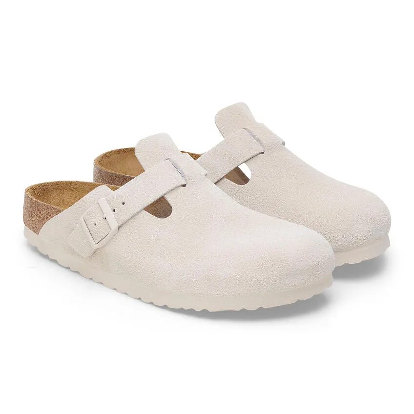 'Birkenstock' Women's Boston Soft Footbed Clog - Antique White