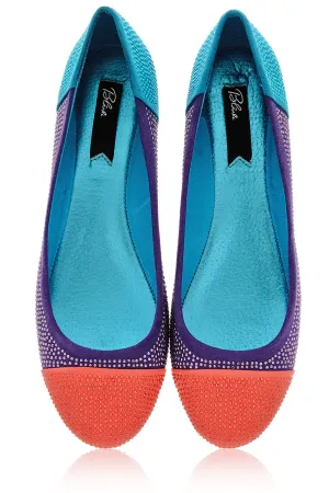 BLINK AUGUSTA Multi Color Studded Ballerinas