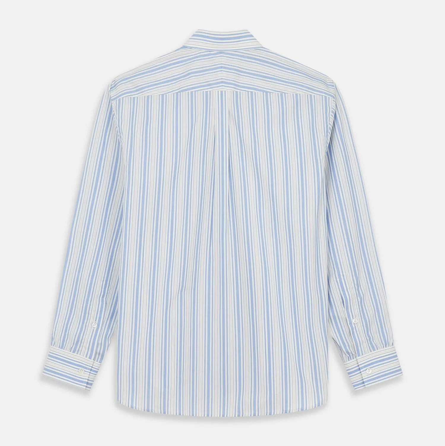 Blue Multi Stripe Wool Blend Weekend Fit Hayne Shirt