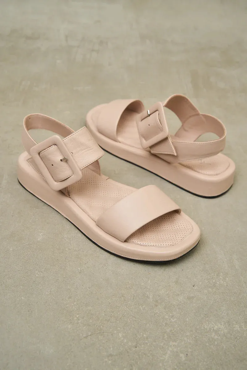 Blush Pink Marshmallow Buckle Sandal