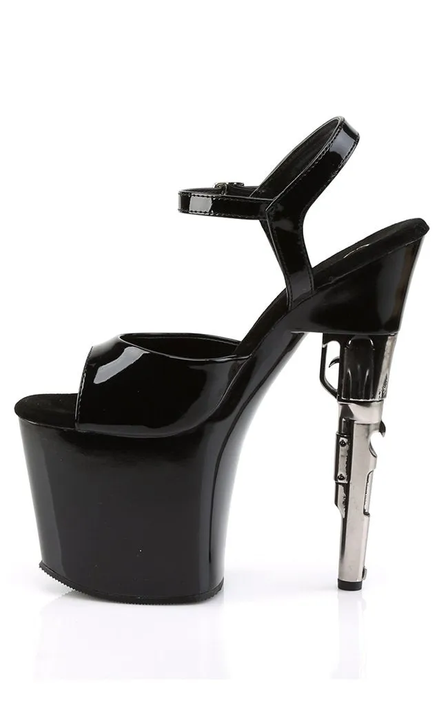 BONDGIRL-709 Black Patent Heels