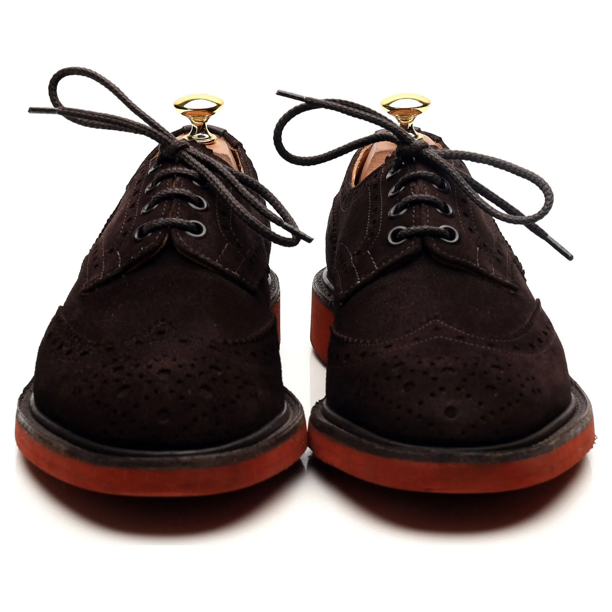 'Bourton' Dark Brown Suede Derby Brogues UK 6.5