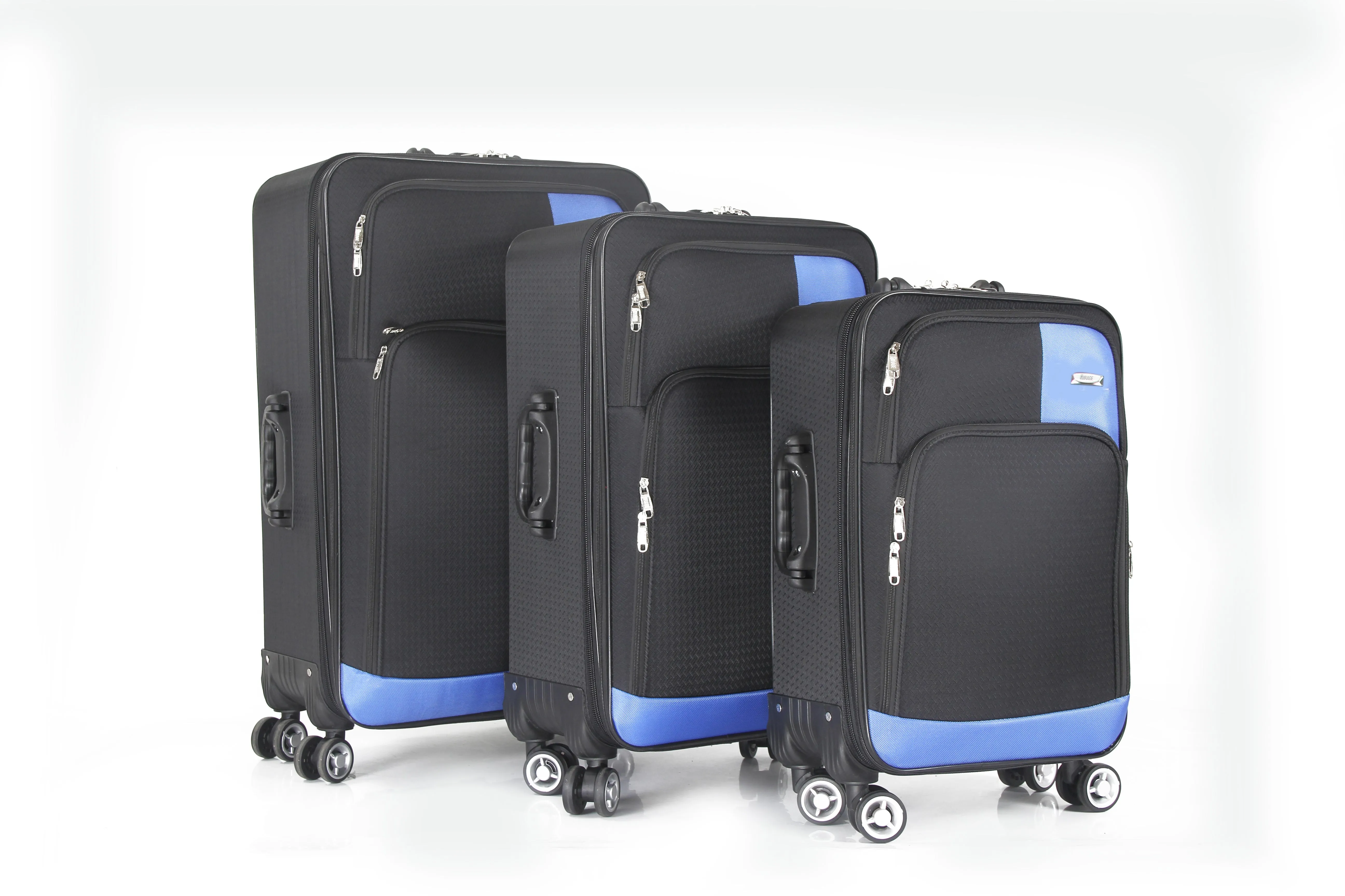 Brian Soft Shell Lightweight Expandable 360 Dual Spinning Wheels Combo Lock 28", 24", 20" 3 Piece Luggage Set