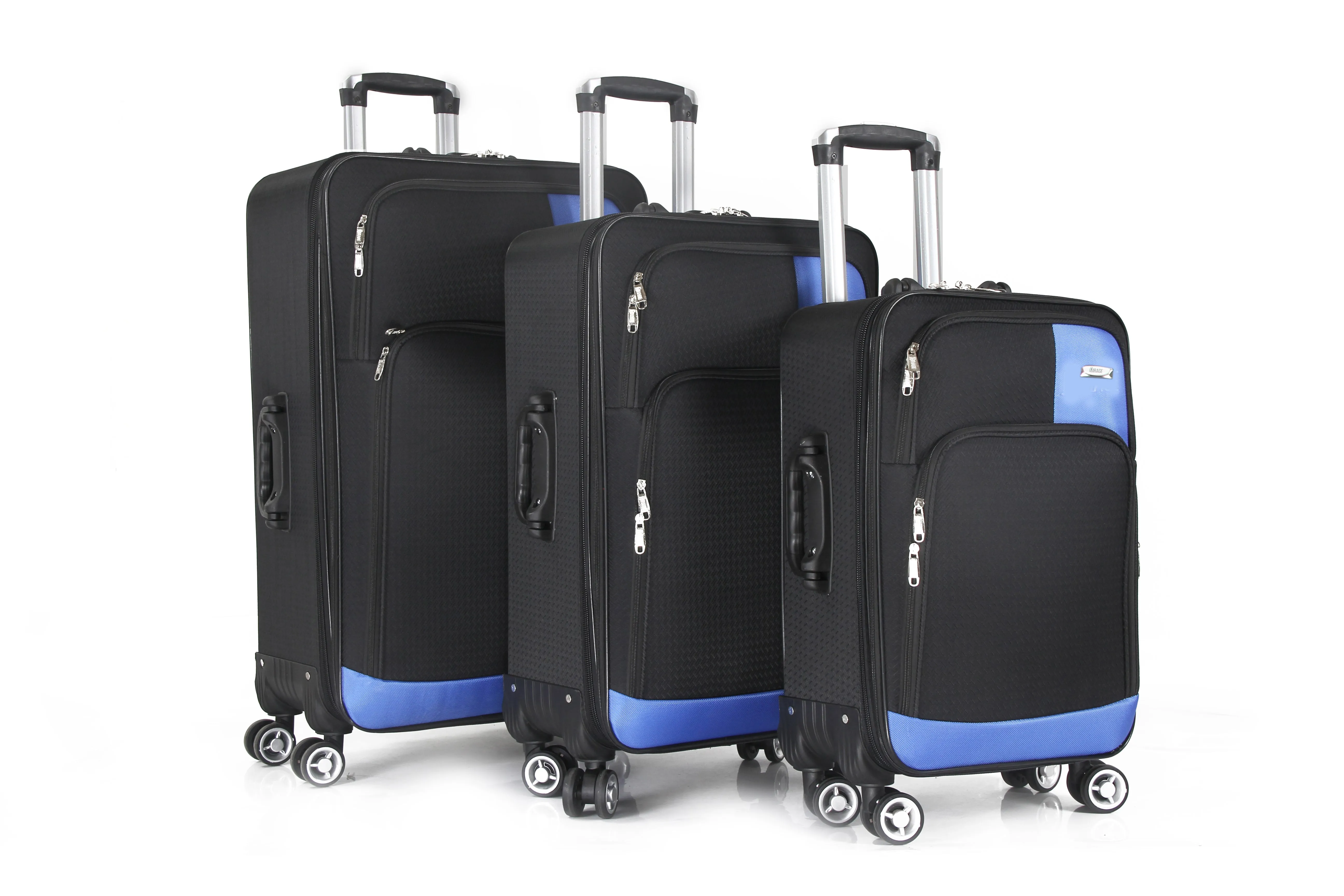 Brian Soft Shell Lightweight Expandable 360 Dual Spinning Wheels Combo Lock 28", 24", 20" 3 Piece Luggage Set